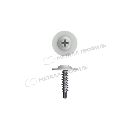 Саморез 4,2х19 RAL 9003 (белый) острый с прессшайбой