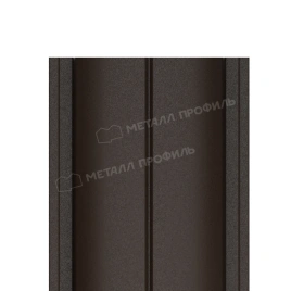 Штакетник металлический МП ELLIPSE-T 19х126 (VALORI-20-DarkBrown-0.5)