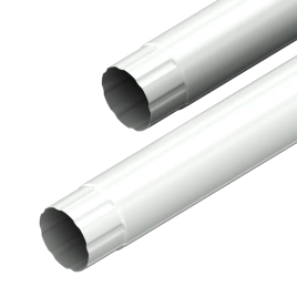 Труба соединительная МЕТАЛЛ ПРОФИЛЬ GS lite D90х1000 Ral 9003