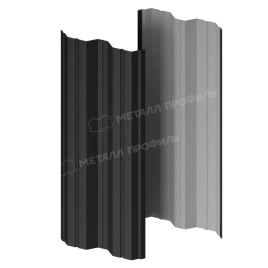 Штакетник металлический МП М-111-Т (VALORI-20-DarkGrey-0.5)