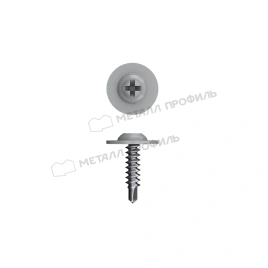 Саморез 4,2х16 RAL 7004 (серый) с прессшайбой со сверлом