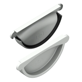 Заглушка желоба МЕТАЛЛ ПРОФИЛЬ GS lite D125 Ral 9003