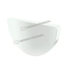Заглушка желоба МЕТАЛЛ ПРОФИЛЬ ПРОЕКТ D185 Ral 9003