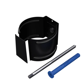 Держатель трубы МЕТАЛЛ ПРОФИЛЬ PURMAN BLACK EDITION D100 (на кирпич) Ral 9005