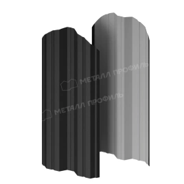 Штакетник металлический МП М-111-О (VALORI-20-DarkGrey-0.5)