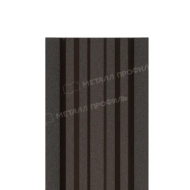 Штакетник металлический МП LАNE-T 16,5х99 (VALORI-20-DarkBrown-0.5)