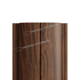 Штакетник металлический МЕТАЛЛ ПРОФИЛЬ ELLIPSE-T 19х126 (ECOSTEEL_MA-01-МореныйДуб-0.5)