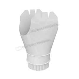 Воронка выпускная МЕТАЛЛ ПРОФИЛЬ ПРОЕКТ D185х150 Ral 9003