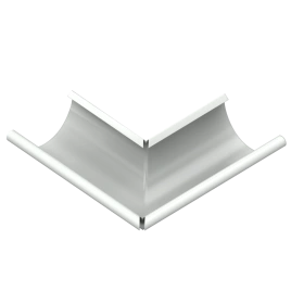 Угол желоба наружный МЕТАЛЛ ПРОФИЛЬ GS lite D125х90 градусов Ral 9003