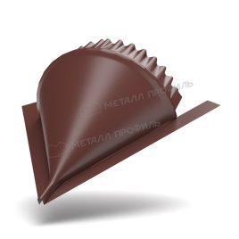 Заглушка конька круглого R80 конусная NormanMP (ПЭ-01-RR32-0.5)
