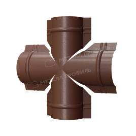 Четверник для круглого конька R110 (VALORI-20-Brown-0.5)