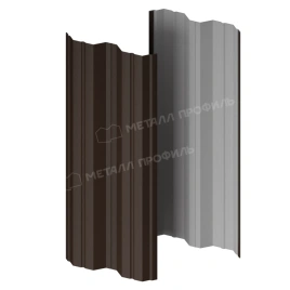 Штакетник металлический МП М-111-Т (VALORI-20-DarkBrown-0.5)