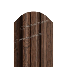 Штакетник металлический МП TRAPEZE-O 16,5х118 (ECOSTEEL_МАД-01-МореныйДуб-0.5)