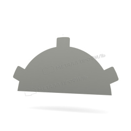 Заглушка конька круглого простая NormanMP (ПЭ-01-9002-0.5)
