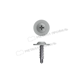 Саморез 4,2х16 RAL 9006 (белый аллюминий) с прессшайбой со сверлом