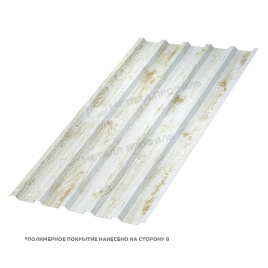 Профлист МЕТАЛЛ ПРОФИЛЬ МП-35х1035-A (ECOSTEEL_MA-01-Беленый Дуб-0,5)