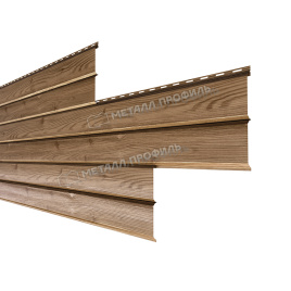 Сайдинг МЕТАЛЛ ПРОФИЛЬ Lбрус-XL-14х335 (ECOSTEEL_T-01-Кедр-0.5)
