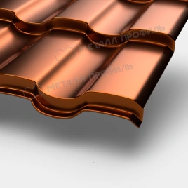 Металлочерепица МП Монтекристо-S (AGNETA-20-Copper\Copper-0.5)