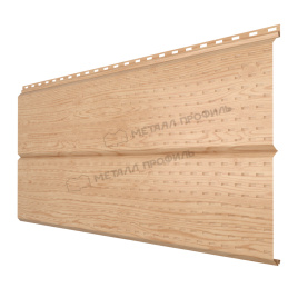 Софит МЕТАЛЛ ПРОФИЛЬ перфор. Lбрус-XL-14х335 (ECOSTEEL_MA-01-Сосна-0.5)