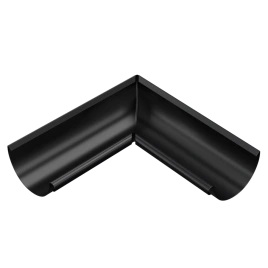Угол желоба внутренний МЕТАЛЛ ПРОФИЛЬ PURMAN BLACK EDITION D125 Ral 9005