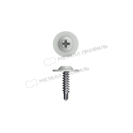 Саморез 4,2х16 RAL 9003 (белый) с прессшайбой со сверлом