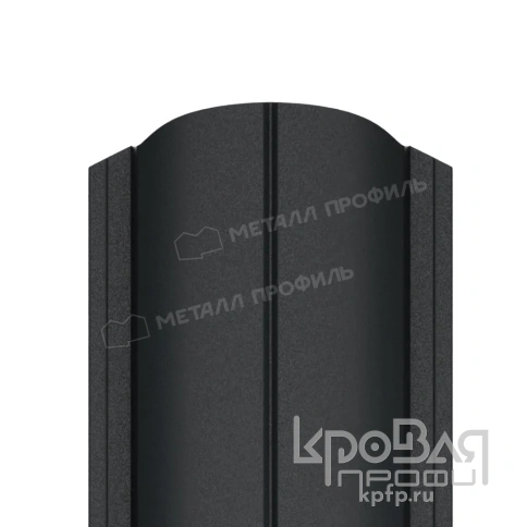 Штакетник металлический МП ELLIPSE-O 19х126 (VikingMP-01-7016-0.45) фото 1