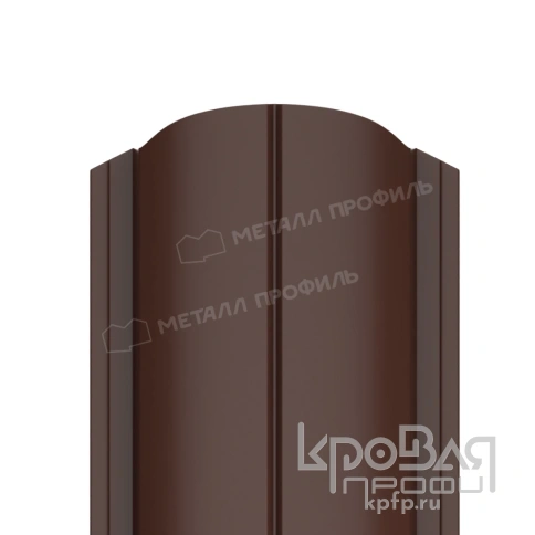 Штакетник металлический МП ELLIPSE-O 19х126 NormanMP (ПЭ-01-8017-0.5) фото 1