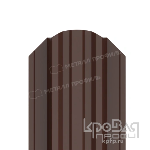 Штакетник металлический МП TRAPEZE-O 16,5х118 (PURETAN-20-8017-0.5) фото 1