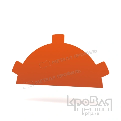 Заглушка конька круглого простая NormanMP (ПЭ-01-2004-0.5) фото 1