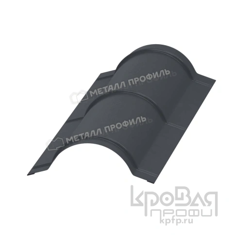 Планка конька круглого R110х2000 (VALORI-20-DarkGrey-0.5) фото 1