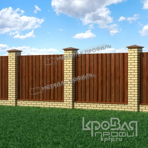 Профилированный лист С-44х1000-A (ECOSTEEL-01-МореныйДуб-0,5) фото 3