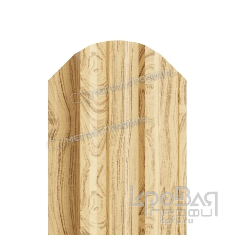 Штакетник металлический МЕТАЛЛ ПРОФИЛЬ TRAPEZE-O 16,5х118 (ECOSTEEL_MA-01-Сосна-0.5) фото 1