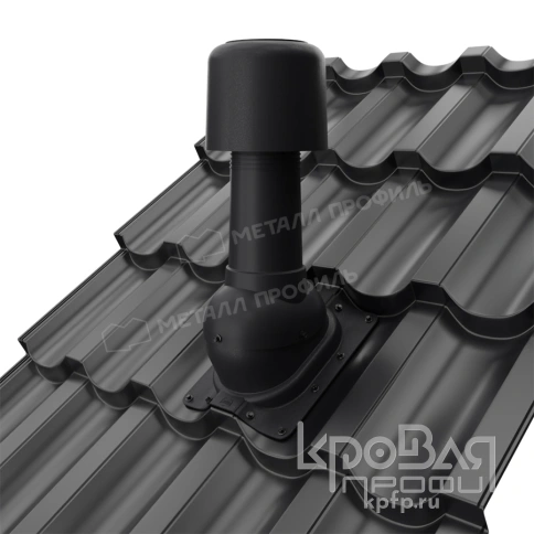 Выход вентиляции изолированный MAXI TURBO 125/160 Трамонтана (черный) фото 2