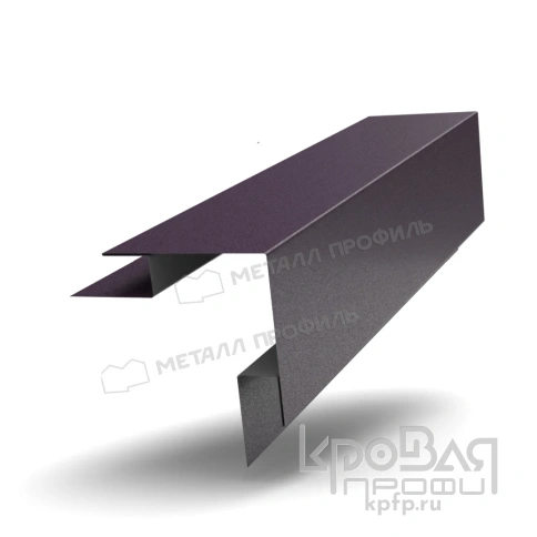 Планка угла наружного сложного 75х75х3000 (VALORI-20-Violet-0.5) фото 1