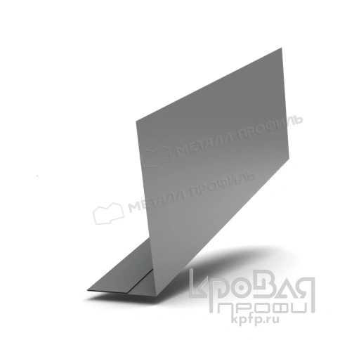 Планка карнизного свеса 250х50х3000 NormanMP (ПЭ-01-9006-0.5) фото 1