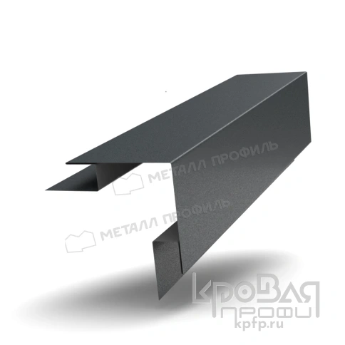 Планка угла наружного сложного 75х75х3000 (VikingMP-01-7016-0.45) фото 1