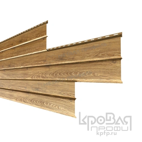 Сайдинг Lбрус-XL-Н-14х335 (ECOSTEEL_T-01-ЗолотойДуб-0.5) фото 1