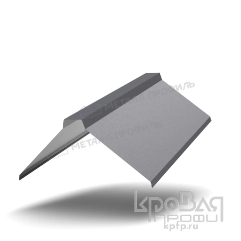 Планка конька плоского 155х155х2000 (VALORI-20-Grey-0.5) фото 1
