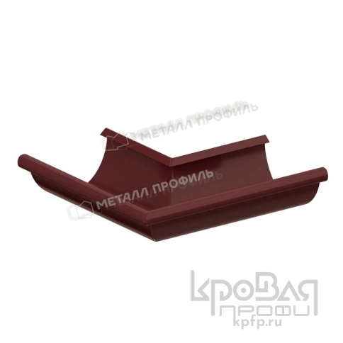 Угол желоба наружный МЕТАЛЛ ПРОФИЛЬ Foramina PUR D125 Ral 8017 фото 1