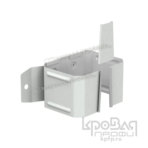 Держатель трубы (на дерево) МЕТАЛЛ ПРОФИЛЬ БЮДЖЕТ 76х102 Ral 9003 фото 1