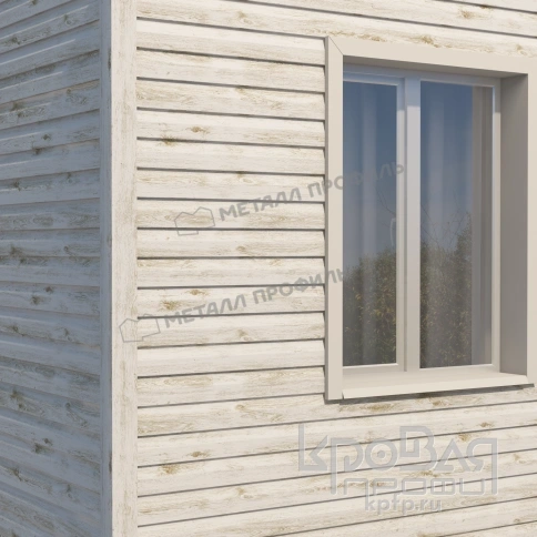 Сайдинг МП СК-14х226 (ECOSTEEL_MA-01-Беленый Дуб-0.5) фото 6