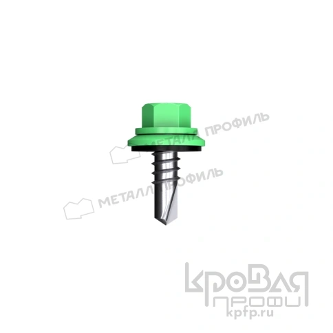 Саморез 5,5х19 ROOFRetail RAL6002 (зеленый лист) фото 1