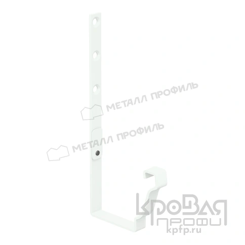 Держатель желоба МЕТАЛЛ ПРОФИЛЬ БЮДЖЕТ 120х86 Ral 9003 фото 1