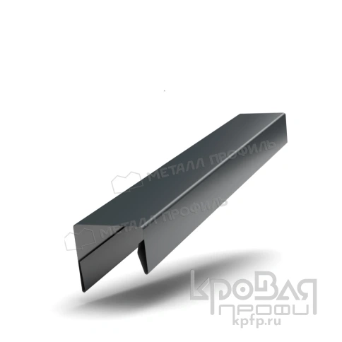 Планка П-образная 23х22х2000 NormanMP (ПЭ-01-7016-0.5) фото 1