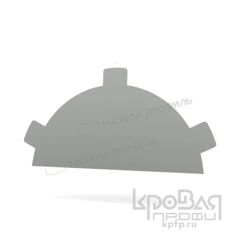 Заглушка конька круглого простая NormanMP (ПЭ-01-9003-0.5) фото 1