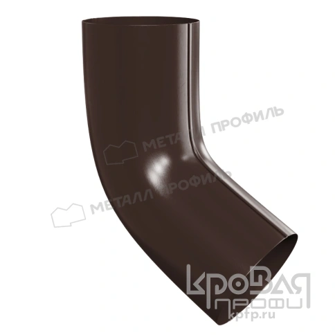 Колено трубы МЕТАЛЛ ПРОФИЛЬ GRANDSYSTEM D90х60 градусов Ral 8017 фото 1
