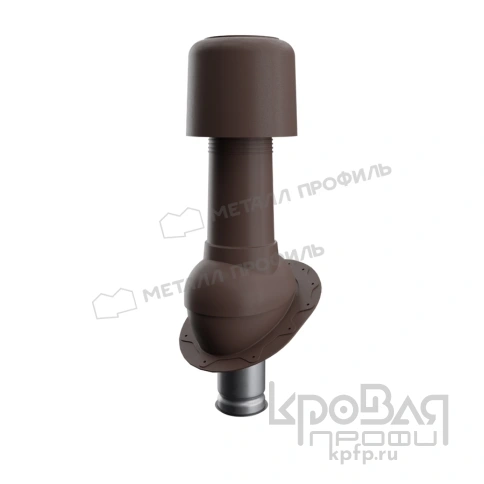Выход вентиляции изолированный MAXI TURBO 125/160 Плоская кровля (коричневый) фото 1