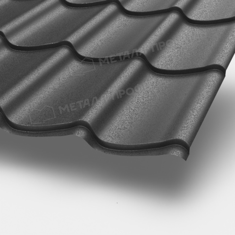 Металлочерепица МП Ламонтерра-XL (VALORI-20-DarkGrey-0.5) фото 1