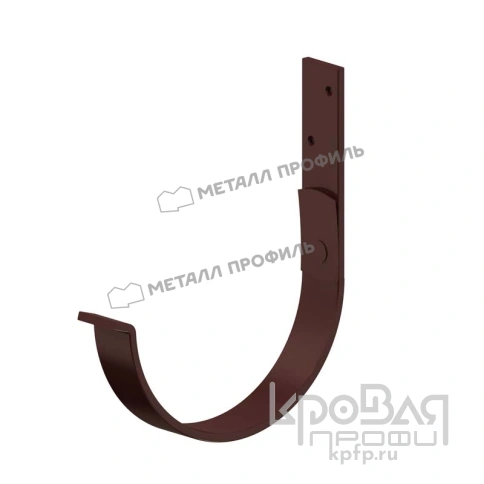 Держатель желоба карнизный МЕТАЛЛ ПРОФИЛЬ GS lite D125х132 Ral 8017 фото 1