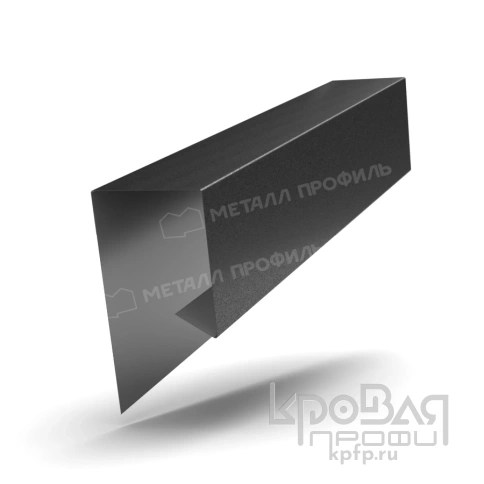 Планка завершающая сложная 30х25х3000 (VikingMP-01-9005-0.45) фото 1